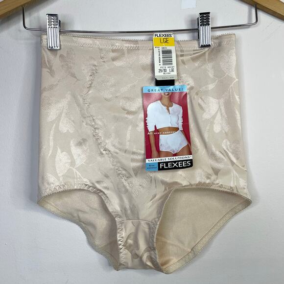 Vintage Flexees Valuable Solutions Firm Control Brief Panty Shapewear 5854 L New - Picture 1 of 13
